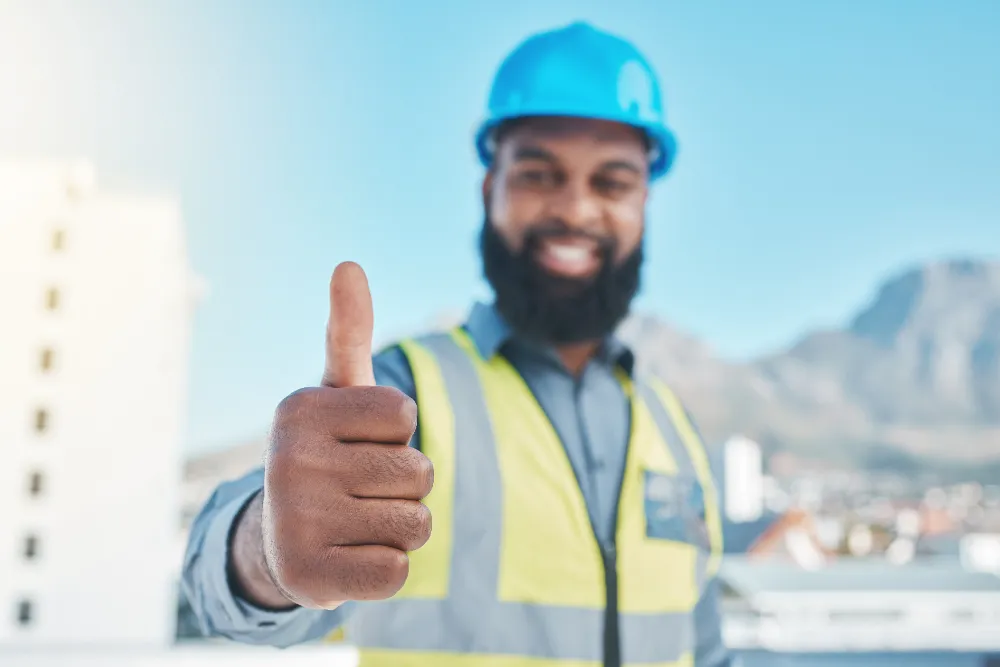 engineer doing a thumbs up